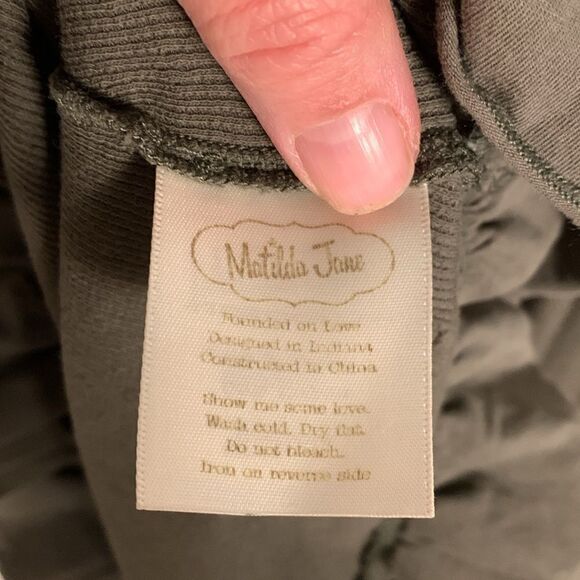 Matilda, Jane serendipity, olive green baby doll style dress girls, size 8 - Picture 9 of 11